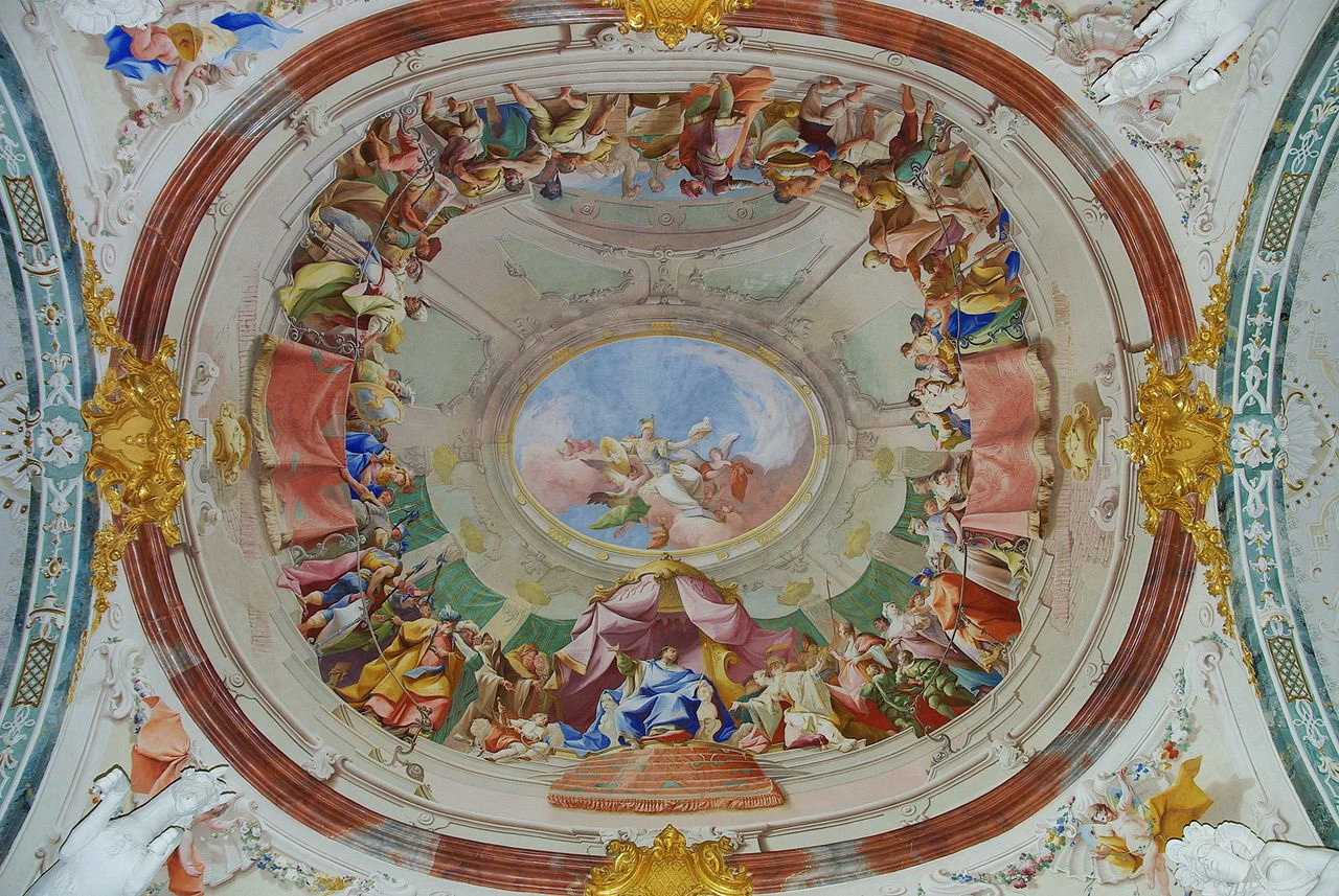 Affresco del soffitto della Biblioteca dell'abbazia di Altenburg